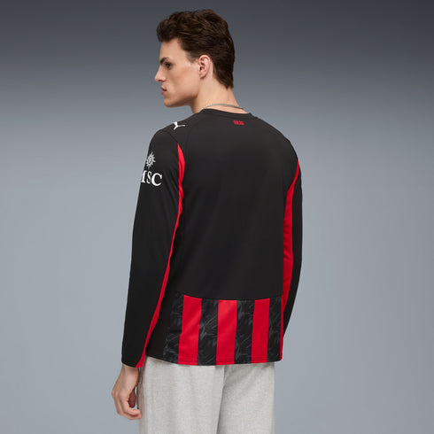 AC Milan 2025/26 Men's Long Sleeve Home Jersey